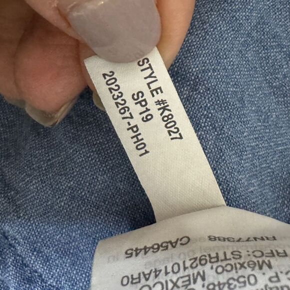 Madewell
Blue Solid Casual Shift Dress linen/cotton blend - Picture 4 of 14